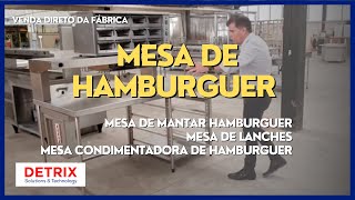 Mesa de Hamburger  Mesa de Mantar Hamburguer  Mesa de Lanches  Mesa Condimentadora de Hamburguer [upl. by Suidualc927]