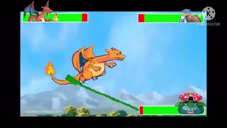 blastoise vs charizard vs venasuar with healthbars [upl. by Nanreh]