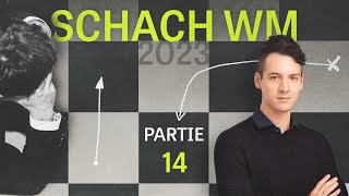 SchachWM 2023  14 Partie Sechseinhalb Stunden epischer Kampf [upl. by Judson]