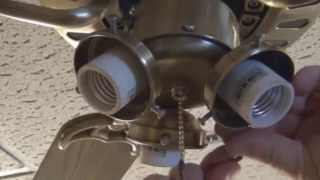 How To Replace A Ceiling Fan Pull Chain Light Switch video [upl. by Ezekiel]