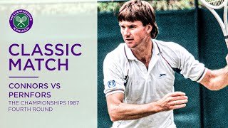 Jimmy Connors vs Mikael Pernfors  Wimbledon 1987 fourth round  Full Match [upl. by Rennug]