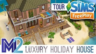 Sims FreePlay  Island Luxury Holiday House Original Design [upl. by Eenahs432]