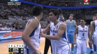 GILAS PILIPINAS VS KAZAKHSTAN 2ND QUARTER HIGHLIGHTS [upl. by Oicnecserc]