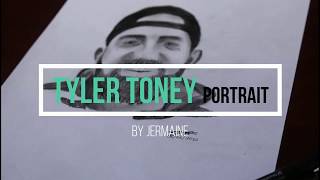 Drawing Tyler Toney of Dude Perfect  Portrait by Jermaine [upl. by Edobalo]