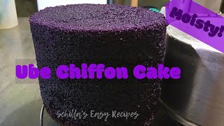 Ube Chiffon Cake  Moist  Schillas Easy Recipes [upl. by Eidoow]