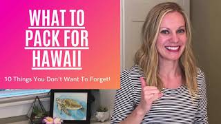 🌺Top 10 THINGS to Pack for Hawaii🌺What to pack for Hawaii Packing Essentials List Hawaii Must Have [upl. by Airod]