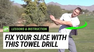 The Towel Drill for backswing arm position [upl. by Naahsar521]