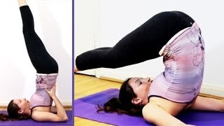 Advanced Yoga Shoulder Stand Pose amp Plow Pose [upl. by Karon]