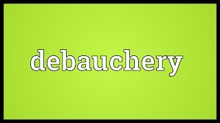 Debauchery Meaning [upl. by Bonns]