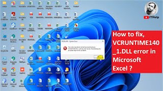 HOW TO FIX EXCELEXE VCRUNTIME1401DLL ERROR  How to solved vcruntime1401dll error in excel [upl. by Hannon]