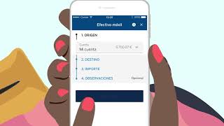 Sacar dinero sin tarjeta con Efectivo Móvil  App BBVA [upl. by Simetra]