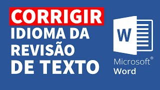 CORRIGIR IDIOMA DA REVISÃO DE TEXTO NO WORD 2019 Tutoriais Curtos [upl. by Corbie177]