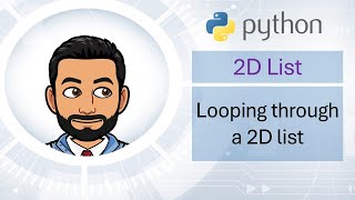 How to loop through a 2D list MyComputerScienceTeacher  Lesson 16 python programming [upl. by Ycnaffit918]