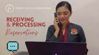 HANDLING RESERVATION CALLS  Front Office Operations  Hotel Demo [upl. by Canale]