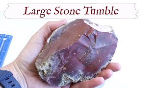 Large Stone Tumble Update Imperial Jasper Rock Tumbling Project [upl. by Baum]