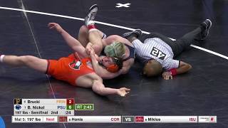 197lbs Bo Nickal Penn State fall Patrick Brucki Princeton [upl. by Qifar]