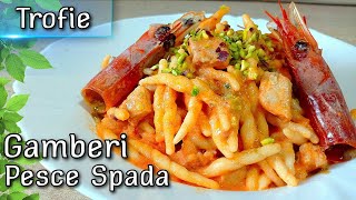 Trofie al Ragù di Pesce Spada e Gamberi Piatto Veloce e Cremoso [upl. by Charisse258]