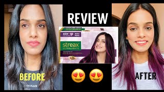 Streax hair colour review purple colour [upl. by Squier]