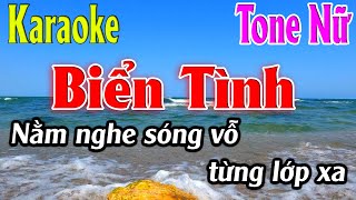 Biển Tình Karaoke Tone Nữ Karaoke Lâm Organ  Beat Mới [upl. by Aivila659]