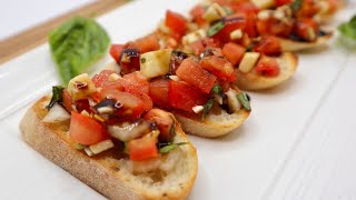 How to Make Bruschetta with Mozzarella  Eats With Gasia [upl. by Orban]