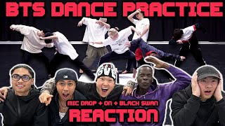 WE WATCH 3 DIFFERENT BTS DANCE PRACTICES  MIC DROP  ON  BLACK SWAN [upl. by Renata674]