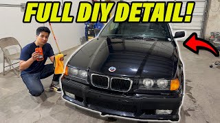 How to Polish a Car by Hand Step by Step Guide  BMW E36 Restoration [upl. by Grevera]