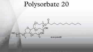 Polysorbate 20 [upl. by Ayt801]