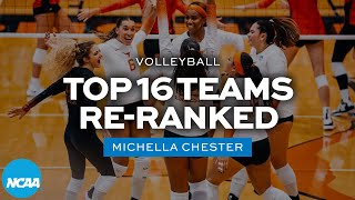 The 16 remaining NCAA volleyball tournament teams reranked [upl. by Ilrebmik682]