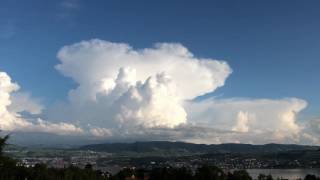 Timelapse of Cumulus Nimbus over northern Swiss Alps [upl. by Nodnal]