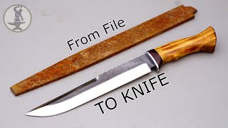 Making a Survival Knife From an Old File [upl. by Eneleuqcaj814]