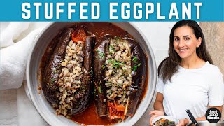 Stuffed Eggplant  Lebanese Recipe [upl. by Gris128]