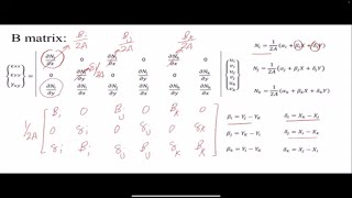 Lecture 16 Triangular elements Shape Functions B matrix and stiffness matrix [upl. by Clementia]