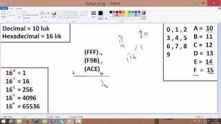 16lık tabanda toplama işlemi [upl. by Enixam]