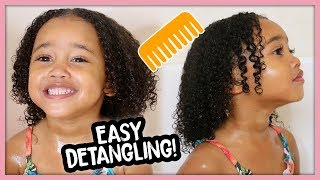 Kids Curly Hair Wash Day Routine for Easy Detangling [upl. by Olegnaleahcim580]