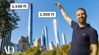 Why The World’s Tallest Apartment Buildings Are On The Same NYC Street  Architectural Digest [upl. by Aynav]