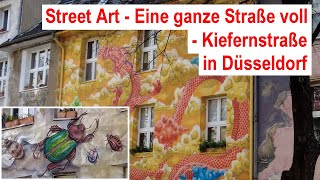 Street Art  Eine ganze Straße voll  Die Kiefernstraße in Düsseldorf [upl. by Hak]