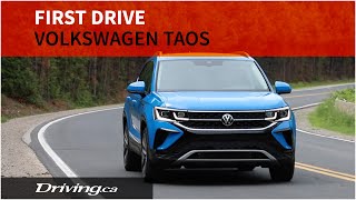 2022 Volkswagen Taos  First Drive  Driving [upl. by Rodger]