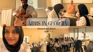 MBBS IN GEORGIA 🩺 first year 2nd sem  research and clinical skills  medical student [upl. by Tennes]