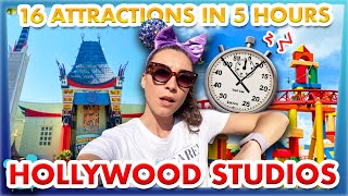 16 Attractions in 5 Hours  Disneys Hollywood Studios [upl. by Almeida192]