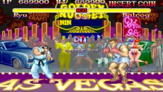 Super Street Fighter 2 arcade Ryu Playthrough [upl. by Torto]