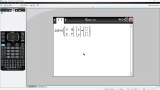 Solve matrix equations TI nSpire CX CAS [upl. by Ydak58]