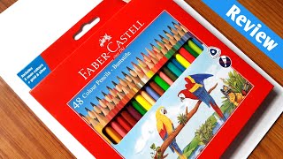 review Faber Castell colour pencil 48 shades [upl. by Sharman]