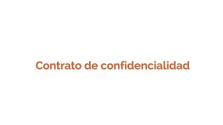 Contrato de confidencialidad [upl. by Wescott]