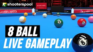 Live 8 Ball gameplay at Shooterspool Join Us [upl. by Occer]