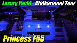 Luxury Yacht Tour  2023 Princess F55 [upl. by Ycniuq]