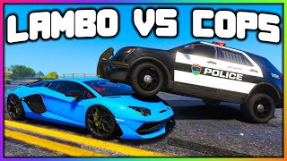 GTA 5 Roleplay  LAMBO vs COPS INSANE GETAWAY  RedlineRP [upl. by Akiria933]