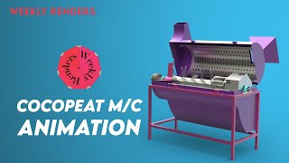 Cocopeat Making Machine Animation  Weekly Renders [upl. by Leahcimaj234]