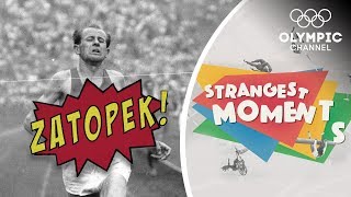 Emil Zatopek makes the Marathon look like a Stroll  Strangest Moments [upl. by Dlanar]