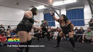 RAZE vs Big Mama Womens Wrestling from RISE  LUMINOUS [upl. by Easlehc]