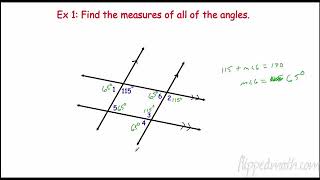 Geometry  Section 32 Properties of Parallel Lines [upl. by Meerek609]